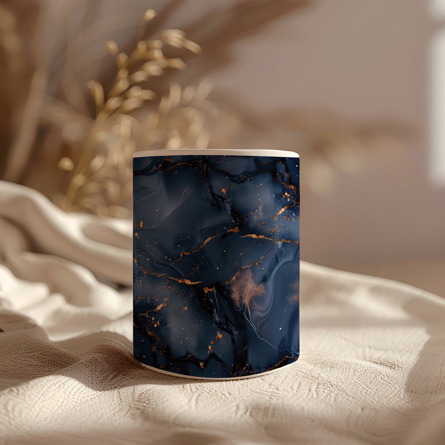 Blue Marble Effect Ceramic Mug