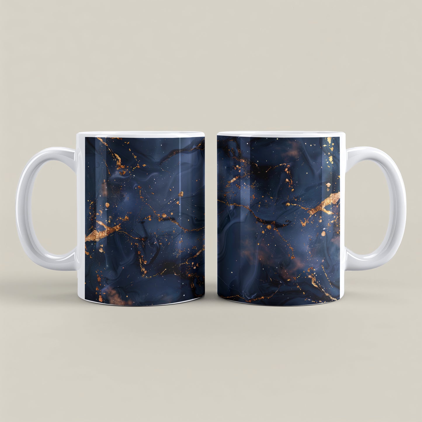 Blue Marble Effect Ceramic Mug