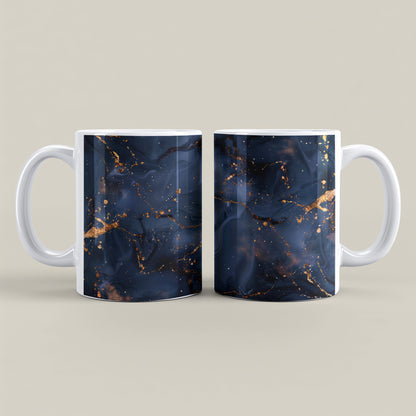 Blue Marble Effect Ceramic Mug