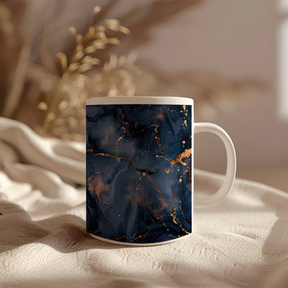 Blue Marble Effect Ceramic Mug