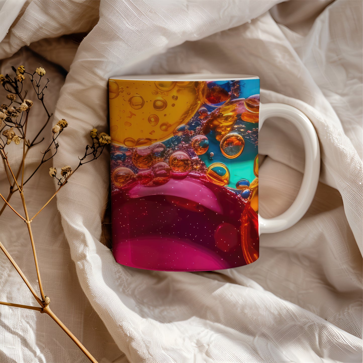 Colorful Bubbles Ceramic Mug