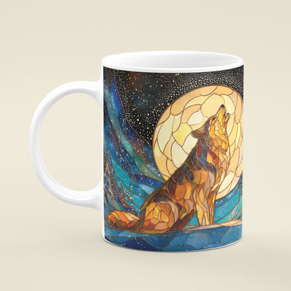 Christmas Wolf and Moon Mug
