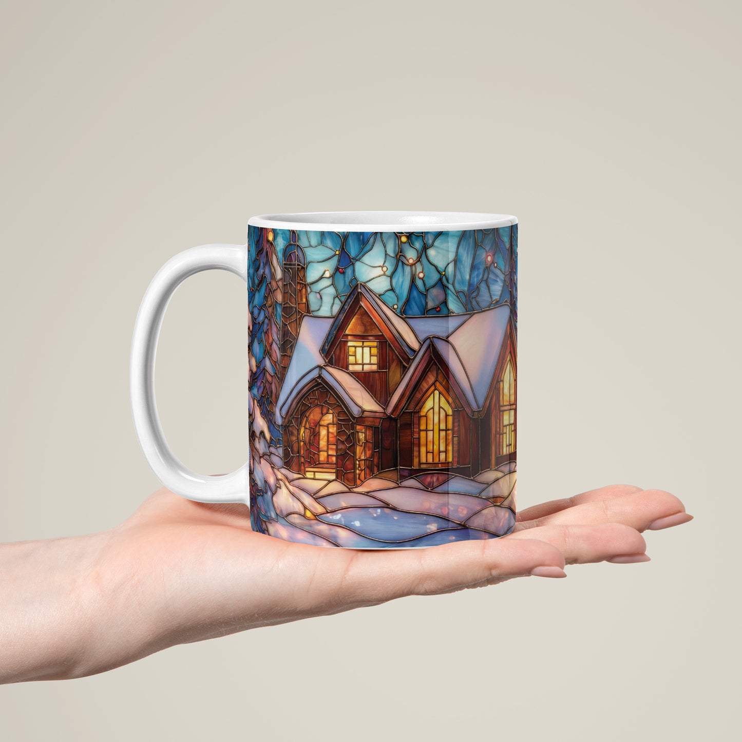 Christmas Church Ceramic Mug