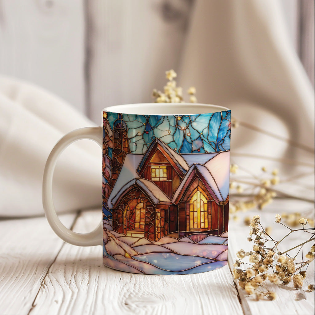 Christmas Church Ceramic Mug