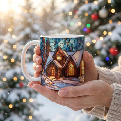 Christmas Church Ceramic Mug