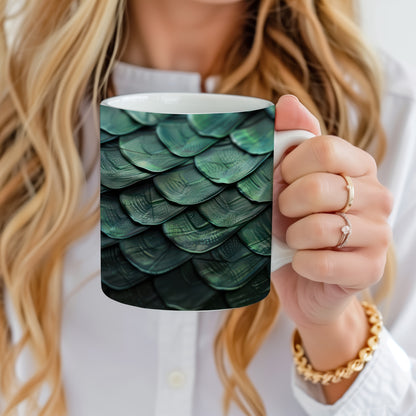 3D Dragon Scales Ceramic Mug