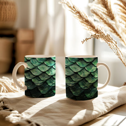 3D Dragon Scales Ceramic Mug