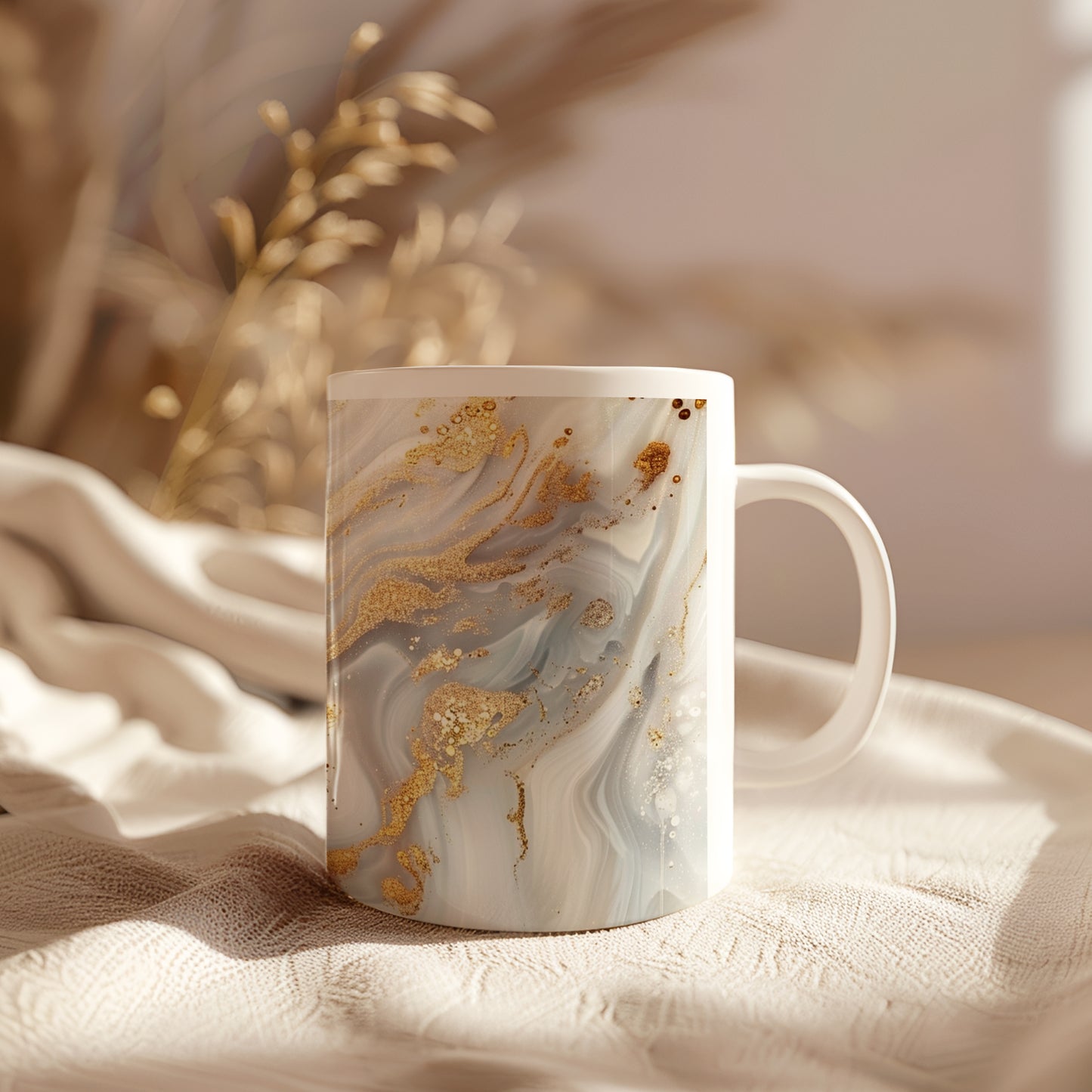 White Marble Effect Mug