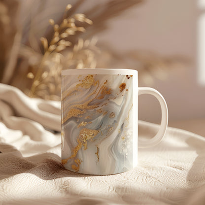 White Marble Effect Mug