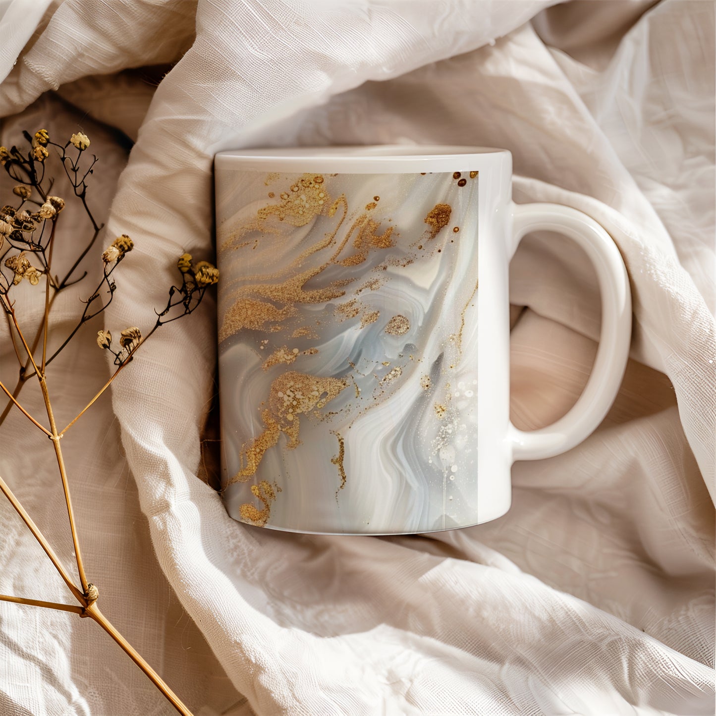 White Marble Effect Mug