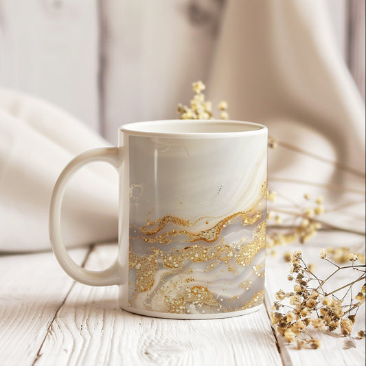 White Marble Effect Mug