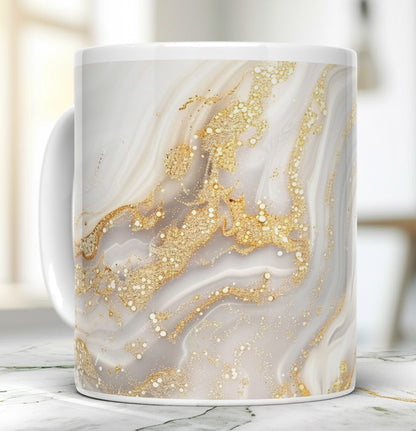 White Marble Effect Mug