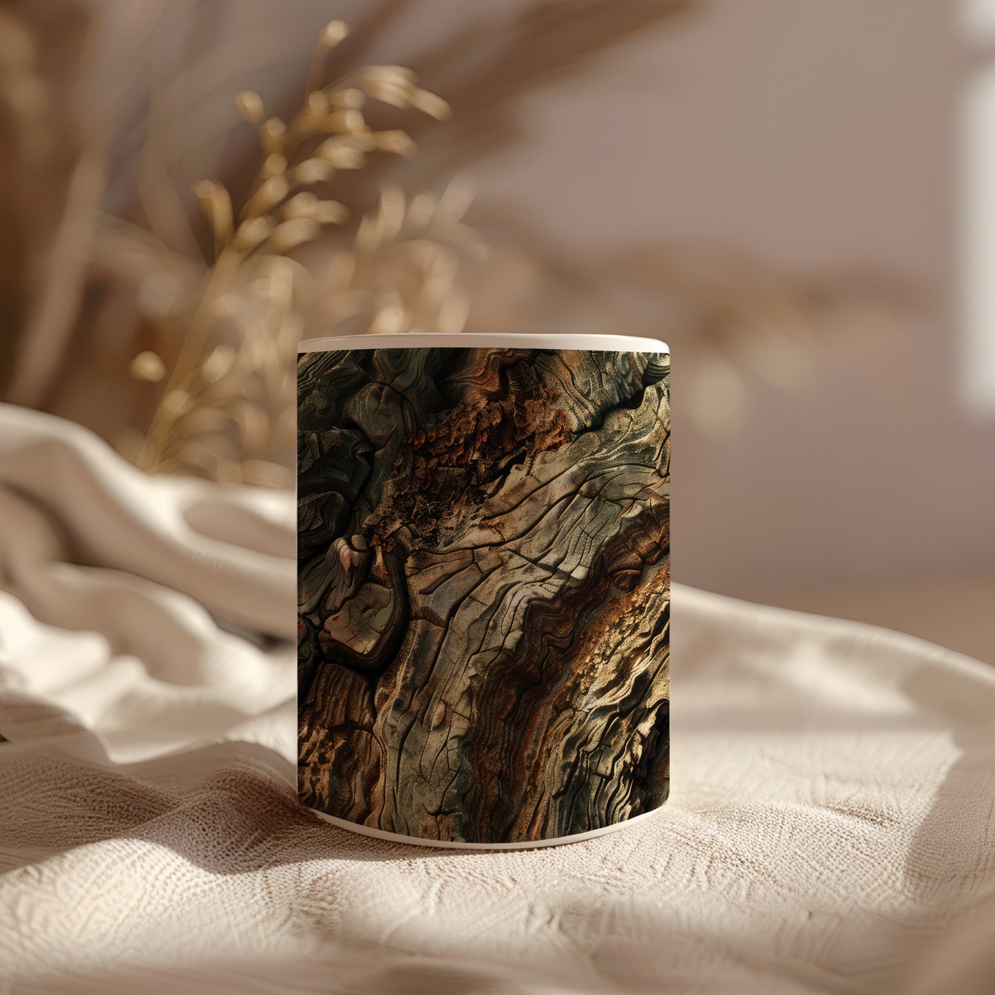 Wood Effect Ceramic Mug