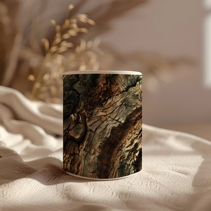 Wood Effect Ceramic Mug