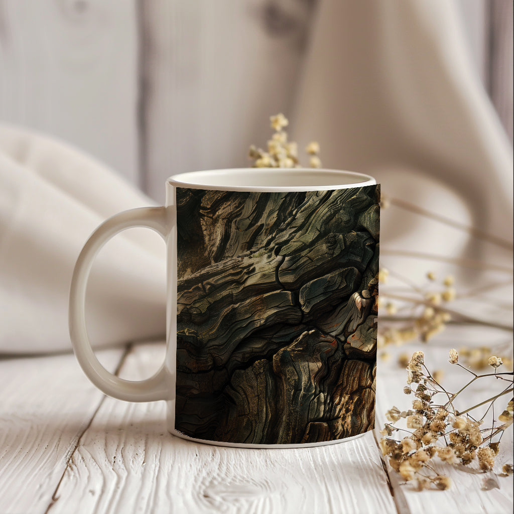 Wood Effect Ceramic Mug