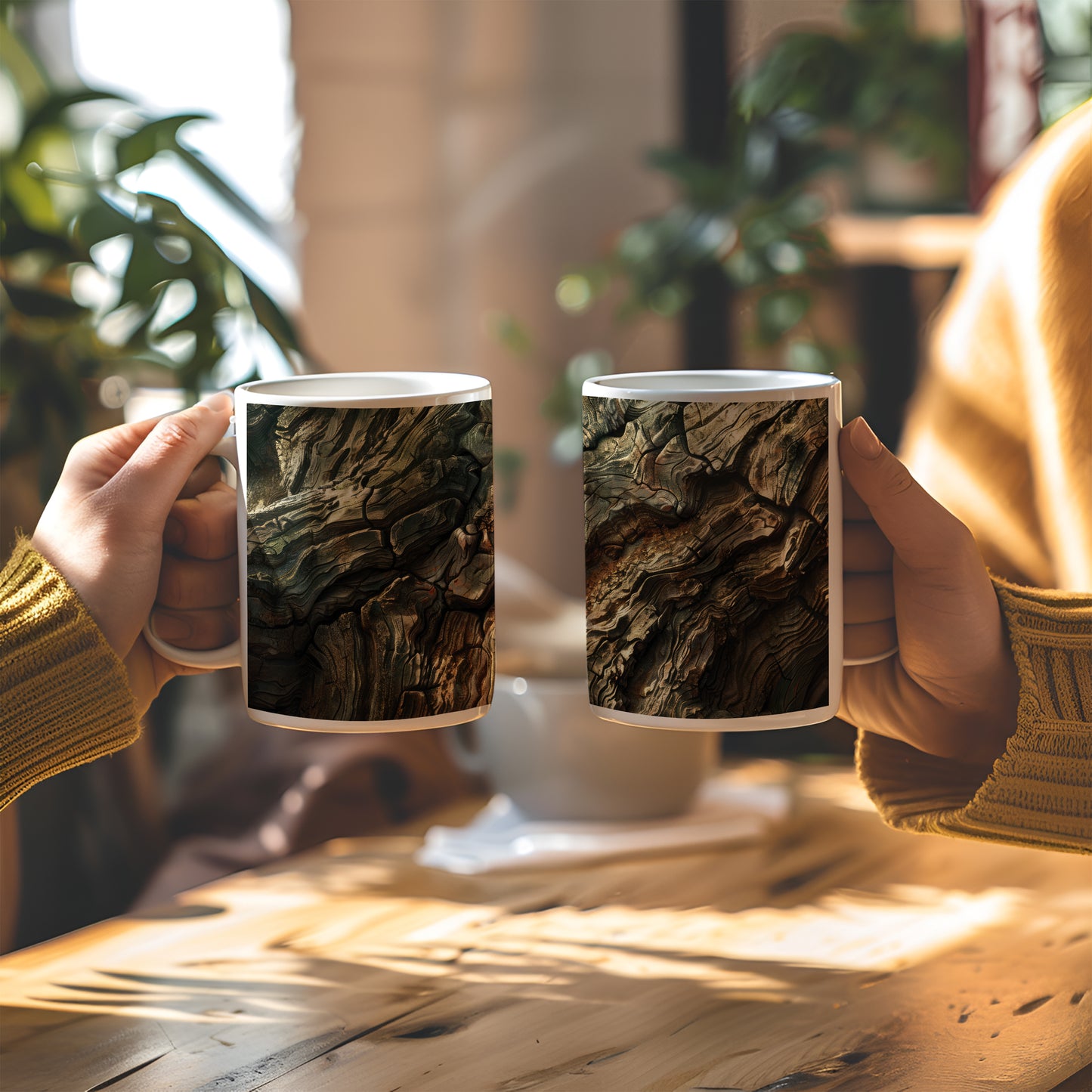 Wood Effect Ceramic Mug