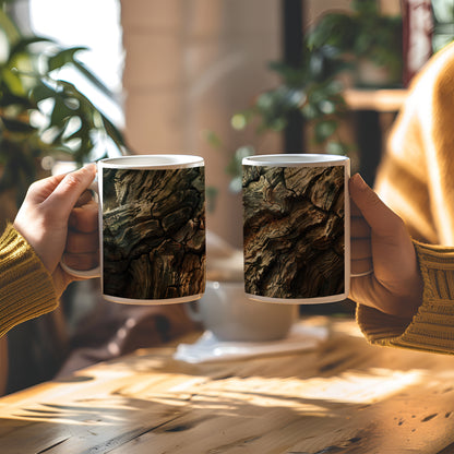 Wood Effect Ceramic Mug