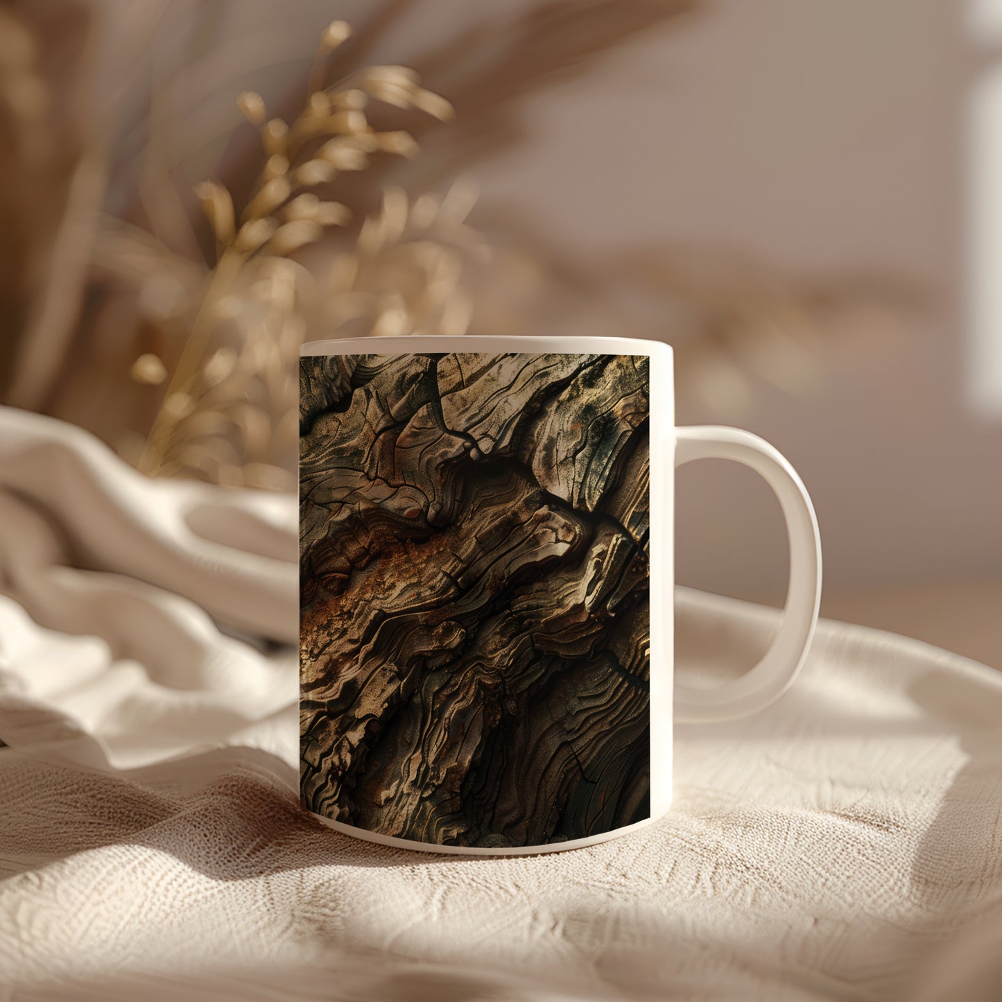 Wood Effect Ceramic Mug
