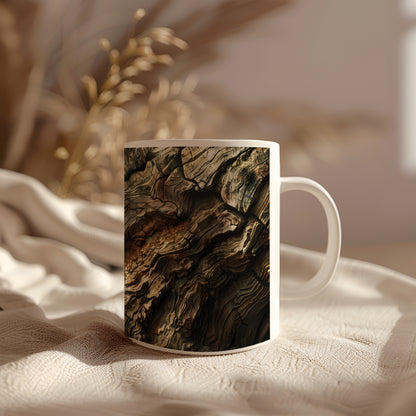 Wood Effect Ceramic Mug