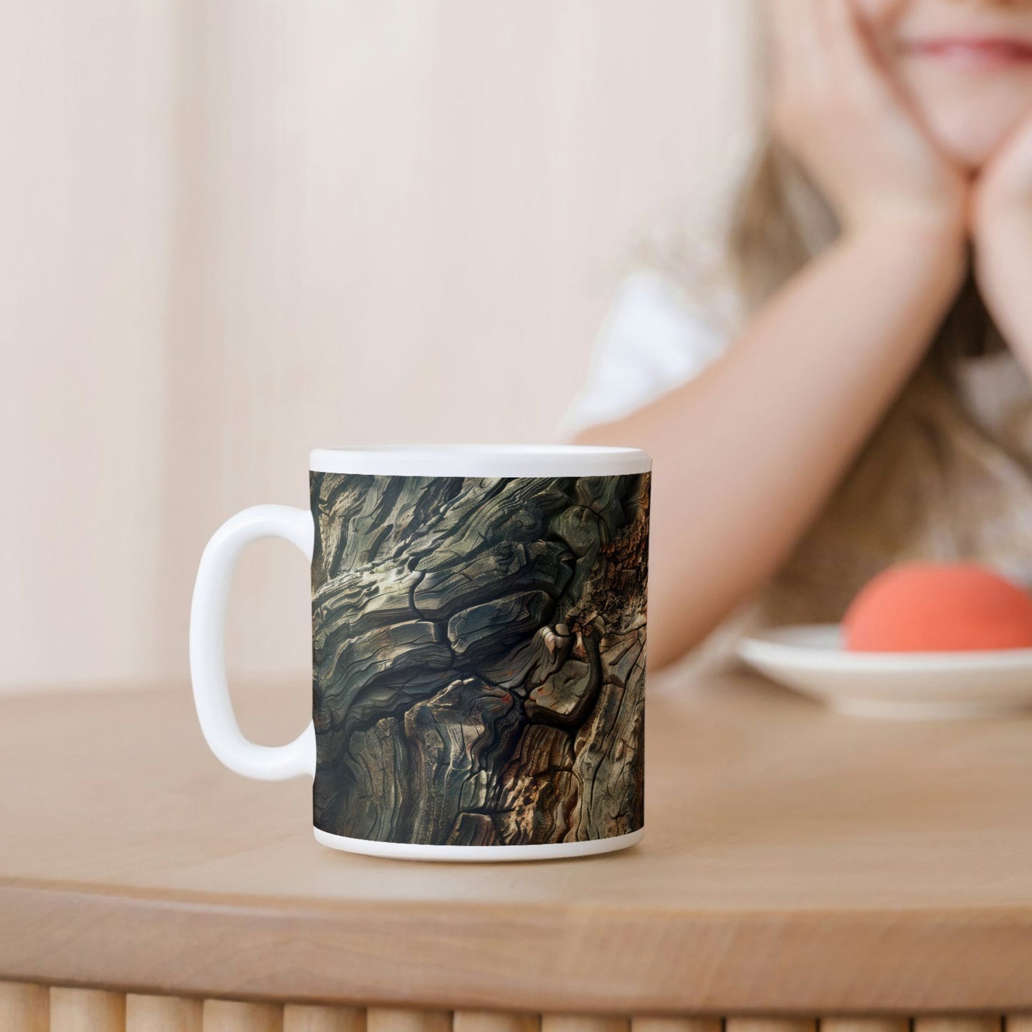 Wood Effect Ceramic Mug