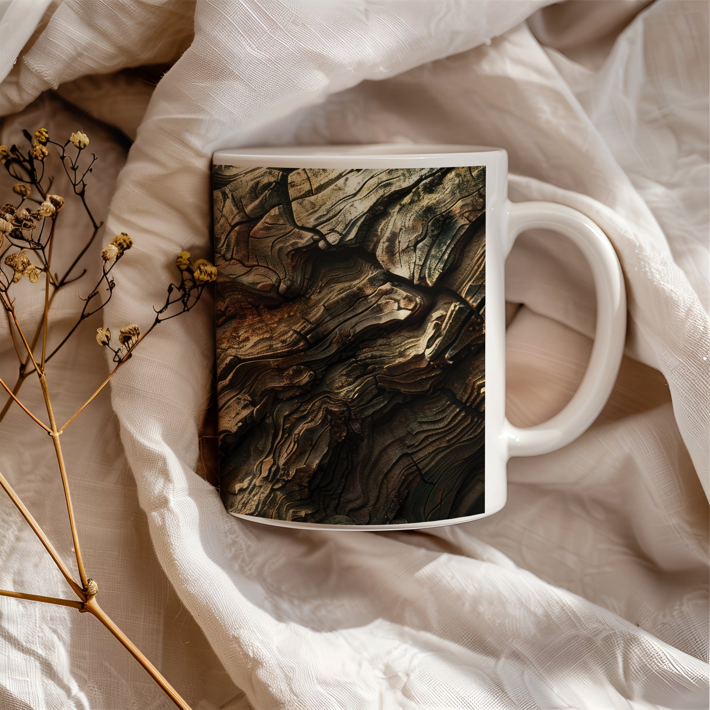Wood Effect Ceramic Mug