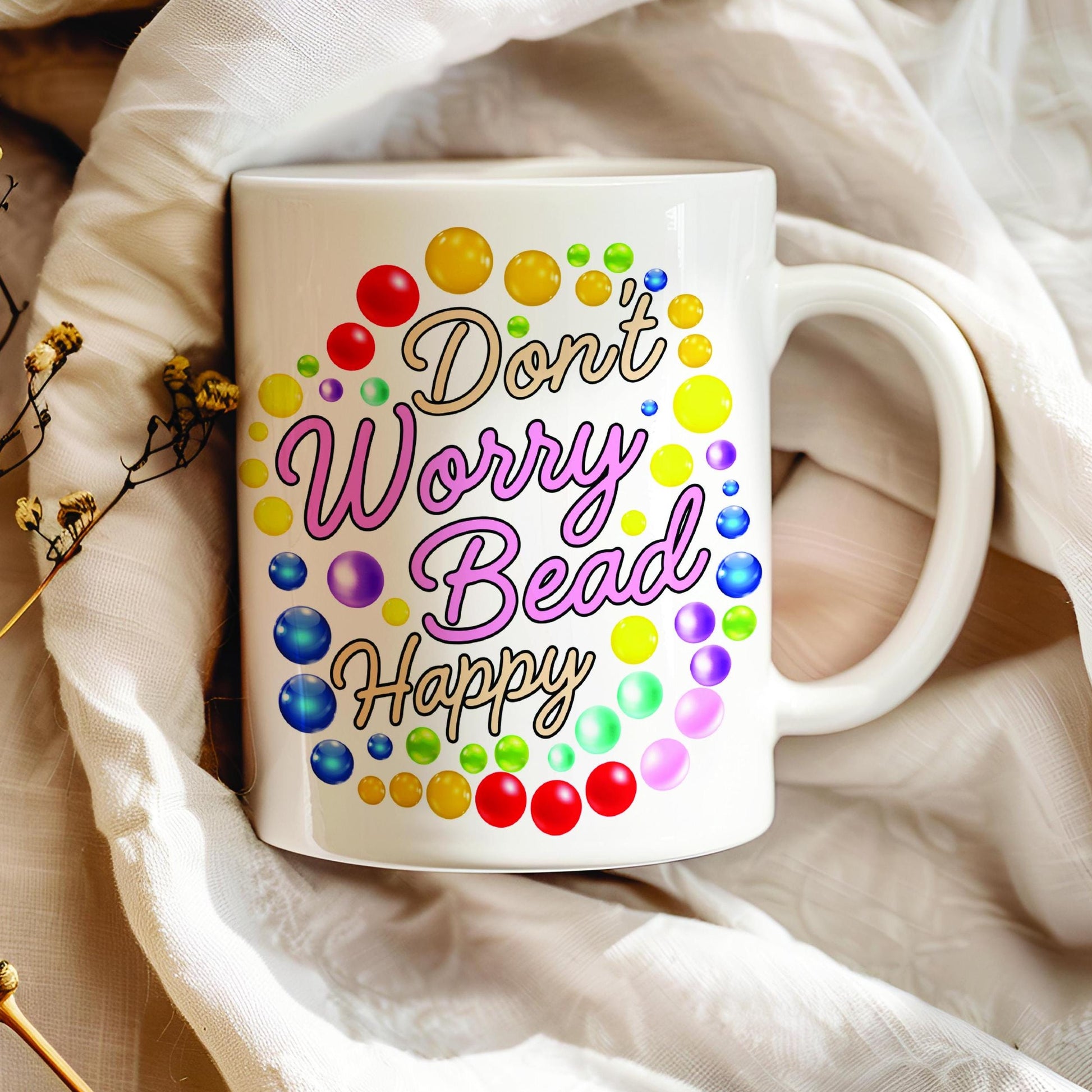 Beader 11 oz ceramic coffee mug for jewelry makers and beading enthusiasts