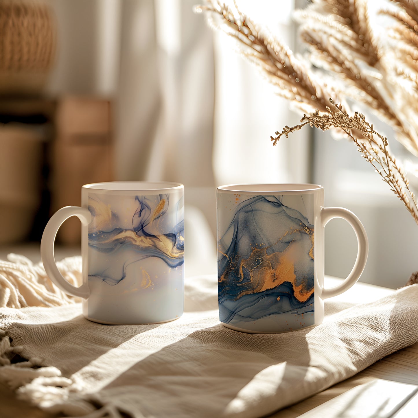 Blue Smoke Ceramic Mug
