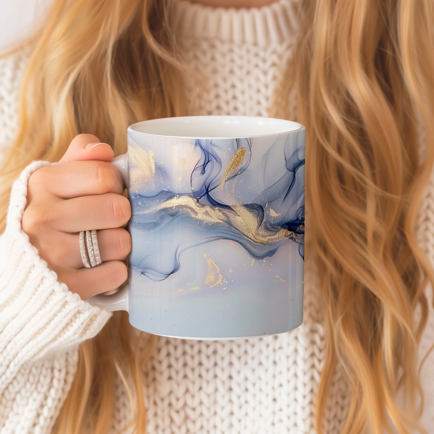 Blue Smoke Ceramic Mug