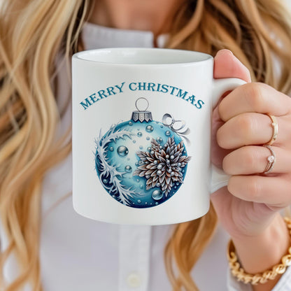 Merry Christmas Mug, Ceramic 11 Oz Tea Coffee Cup for Winter Holidays, Perfect Gift Idea for Best Friend, Chocolate Mug, Christmas Decor