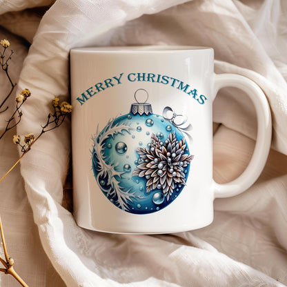 Merry Christmas Mug, Ceramic 11 Oz Tea Coffee Cup for Winter Holidays, Perfect Gift Idea for Best Friend, Chocolate Mug, Christmas Decor