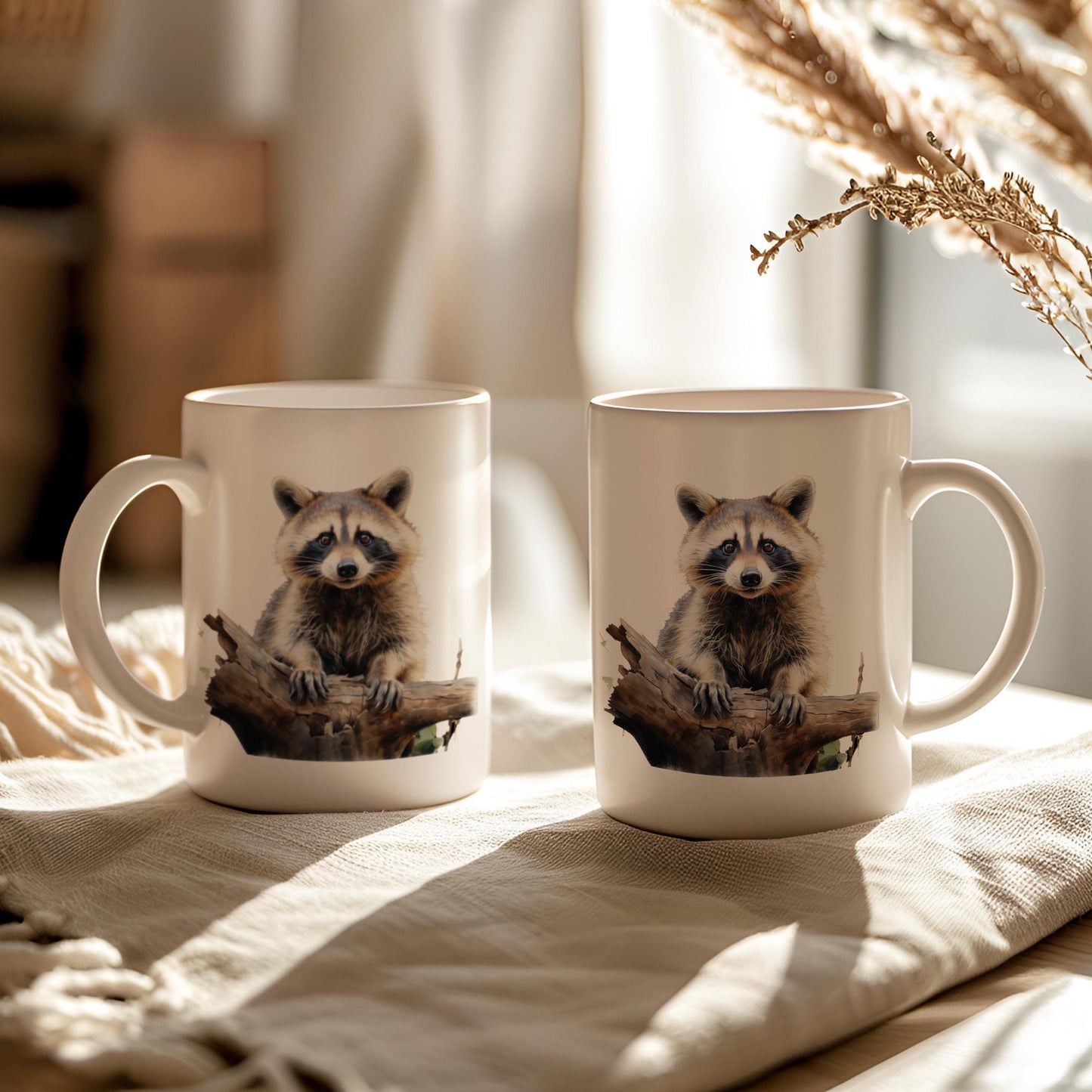 Raccoon Mug, Ceramic 11 Oz Mug, Gifts For Raccoon Lovers, Funny Raccoon Themed Gift, Raccoon Presents, Raccoon Stuff, Coffee Lover Gift