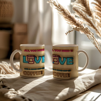 Juokingas kavos mėgėjo puodelis