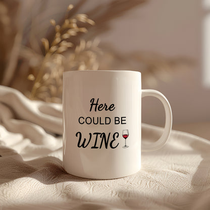 Juokingas puodelis su tekstu, vyno puodelis