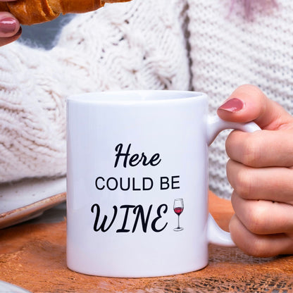 Juokingas puodelis su tekstu, vyno puodelis