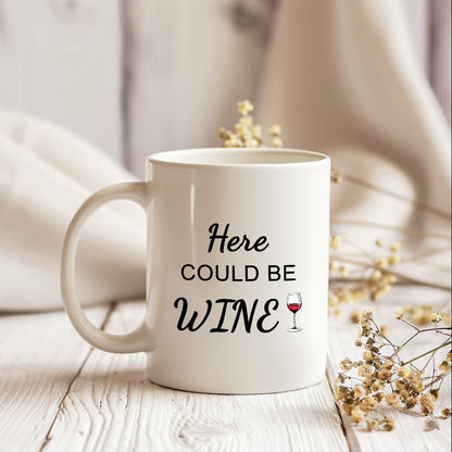 Juokingas puodelis su tekstu, vyno puodelis