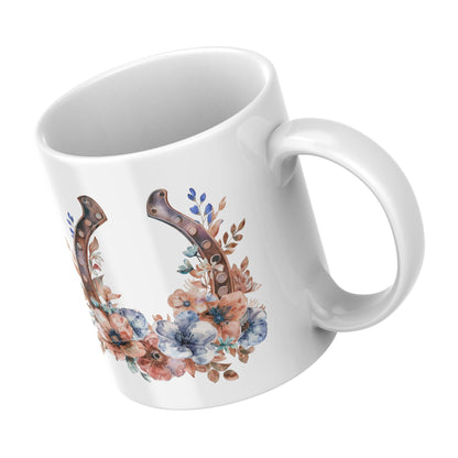 Horse portrait 11 oz ceramic coffee mug with equestrian design