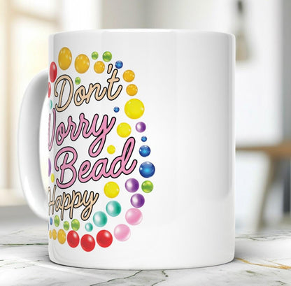 Beader Mug, Funny Hobby Tea Cup, 11 Oz Ceramic Mug, Gift for Jewelry Maker, Beader's Gift, Gift for Her, Gift Idea for Beaders, Beading Gift