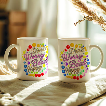 Beader Mug, Funny Hobby Tea Cup, 11 Oz Ceramic Mug, Gift for Jewelry Maker, Beader's Gift, Gift for Her, Gift Idea for Beaders, Beading Gift