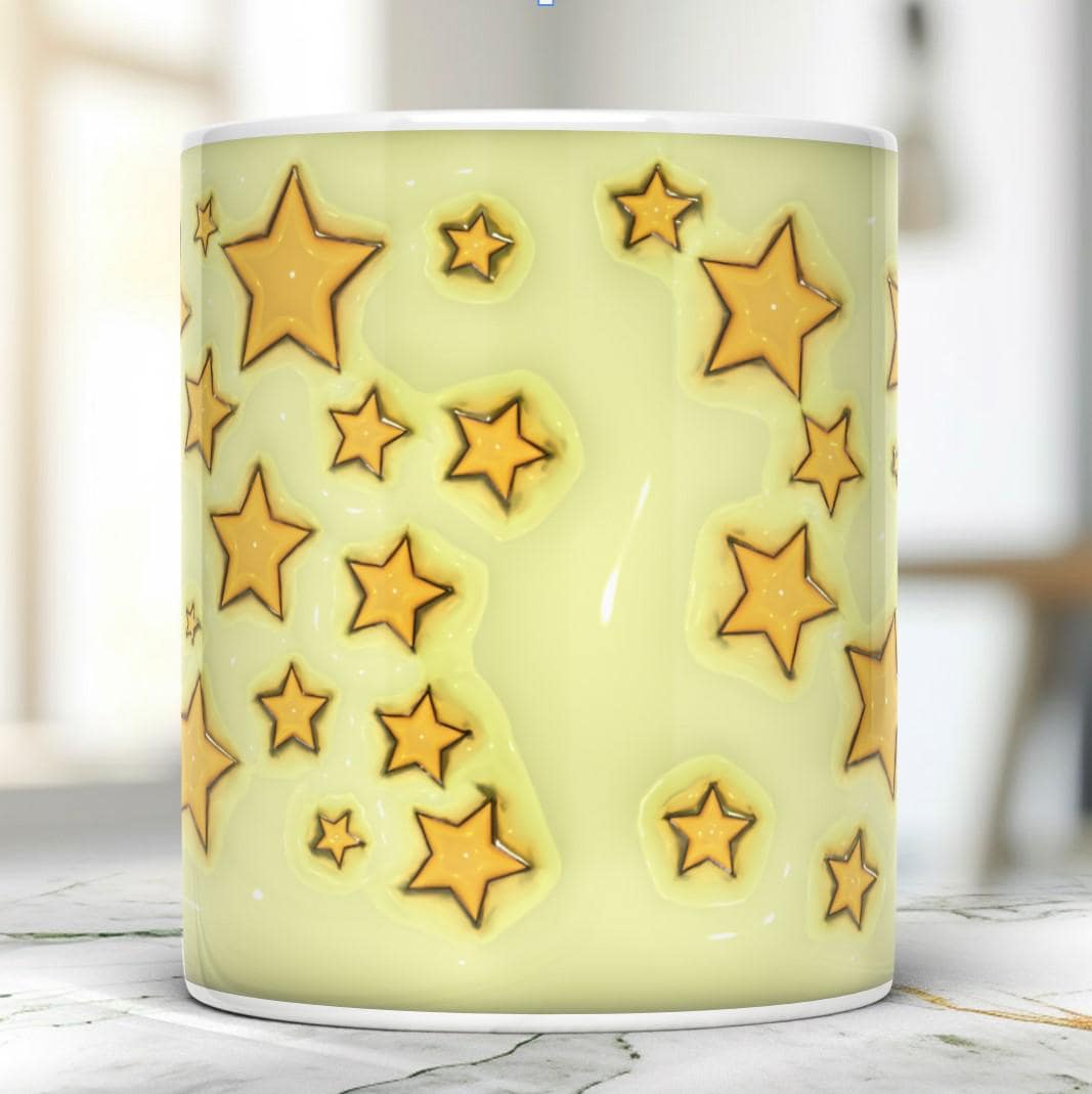 Stars Coffee Mug: Inflated Design, Gift for Stargazer