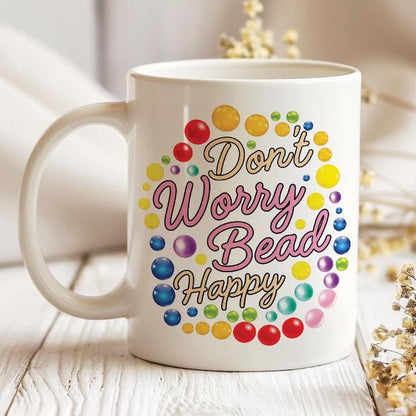 Beader 11 oz ceramic coffee mug for jewelry makers and beading enthusiasts