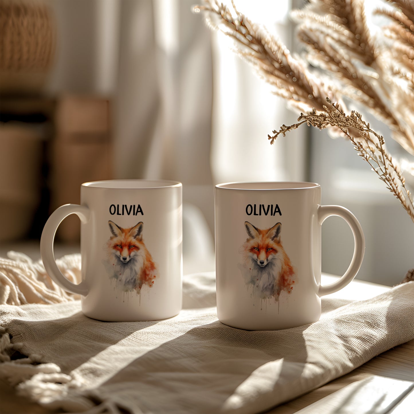 Personalized Fox Ceramic Mug