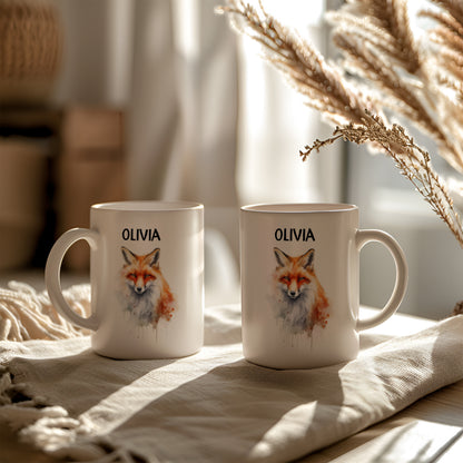 Personalized Fox Ceramic Mug