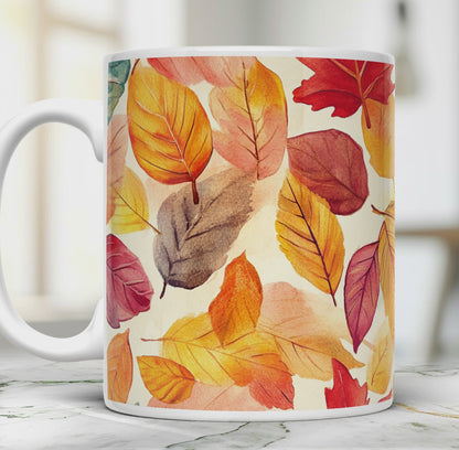Personalized Fall Leaves Mug