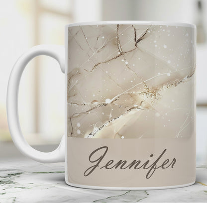Personalized Marble Effect Coffee Mug