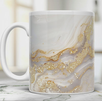 White Marble Effect Mug