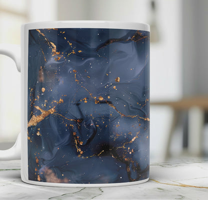 Blue Marble Effect Ceramic Mug