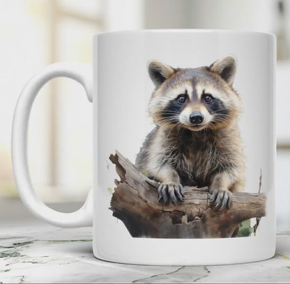 Raccoon Mug: Funny Ceramic Coffee Lover Gift