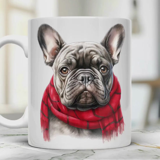 French Bulldog Mug: Ceramic Pet Portrait Drinkware, Dog Lover Gift