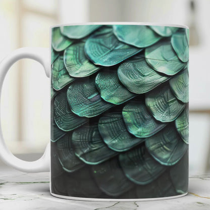 3D Dragon Scales Ceramic Mug