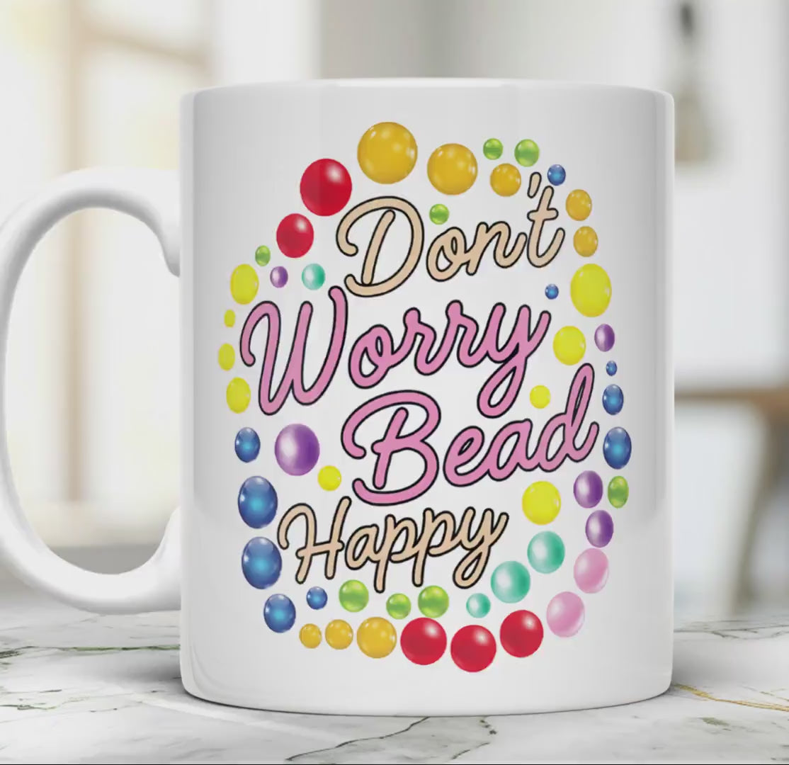 Beader 11 oz ceramic coffee mug for jewelry makers and beading enthusiasts